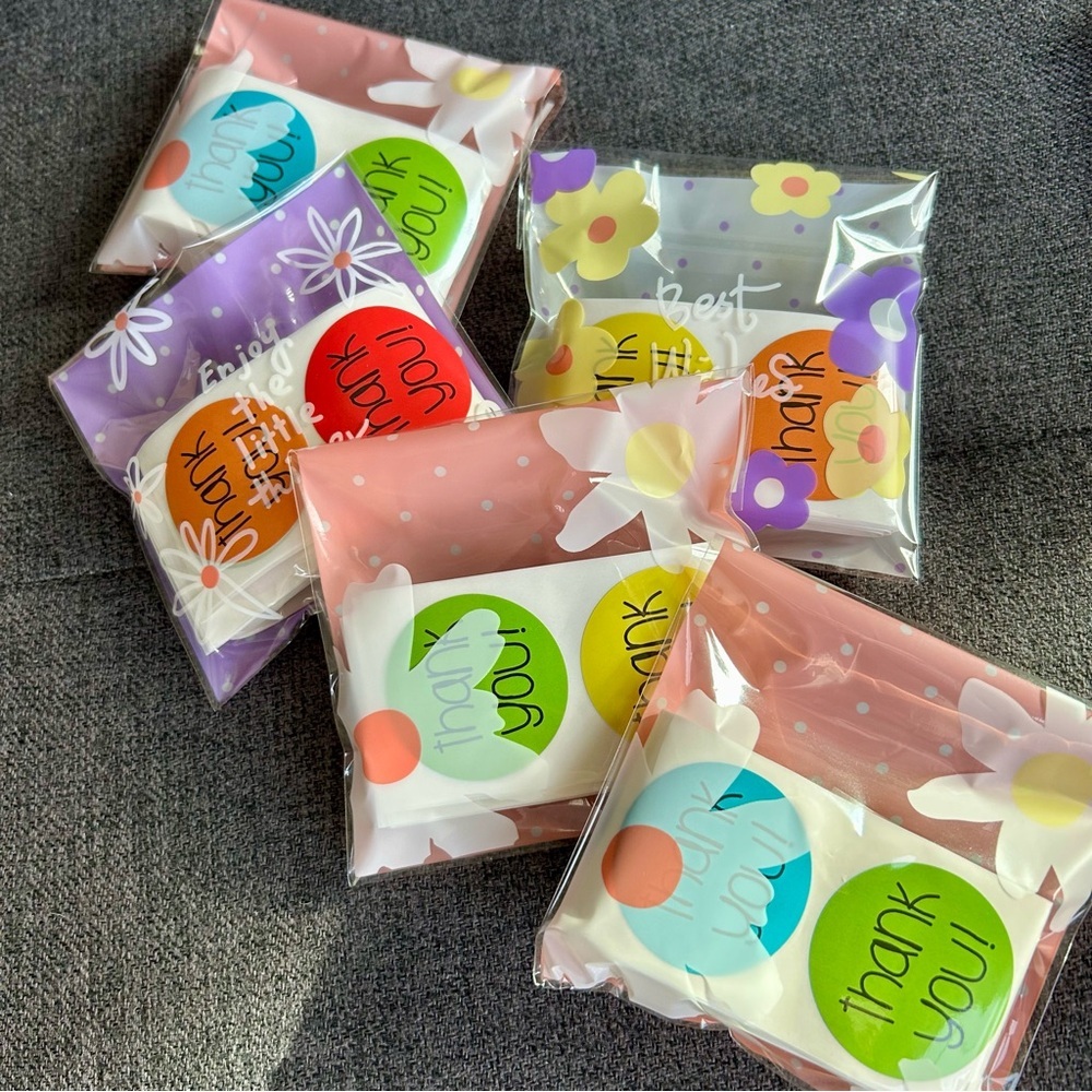 50 Count - Vibrant thank you! Stickers, Multi-Colored, Colorful, 1.5 inches - Picture 11 of 12